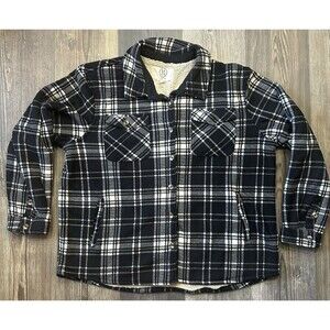 Buffalo Plaid Shacket Womens  XXL  Fleece Lined Jacket Coat Work Chore Cozy
